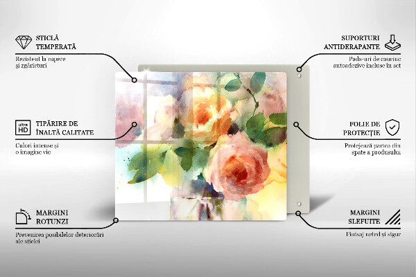 Deska kuchenna Malowane kwiaty