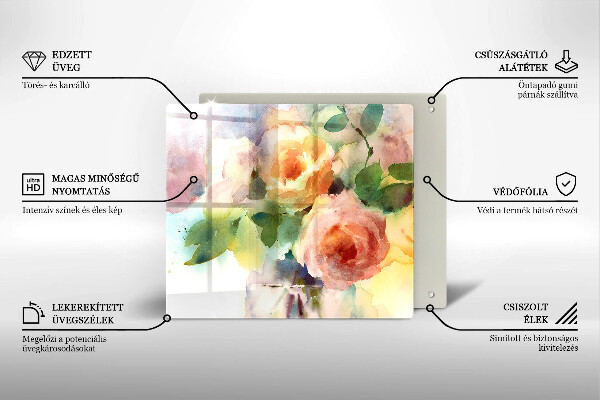 Deska kuchenna Malowane kwiaty