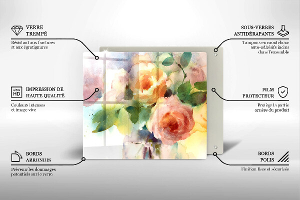 Deska kuchenna Malowane kwiaty