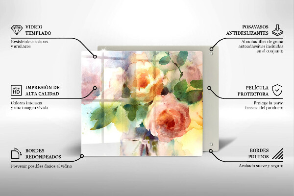 Deska kuchenna Malowane kwiaty