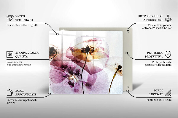 Deska kuchenna Delikatne kwiaty