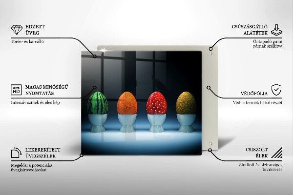 Deska kuchenna Abstrakcja owoce jajka