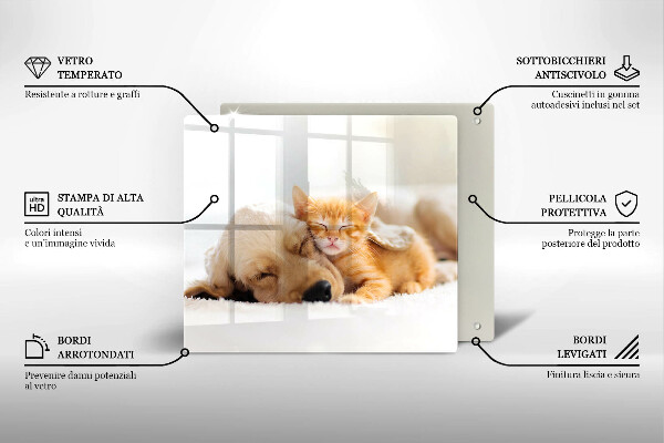 Deska kuchenna Zwierzęta pies i kot