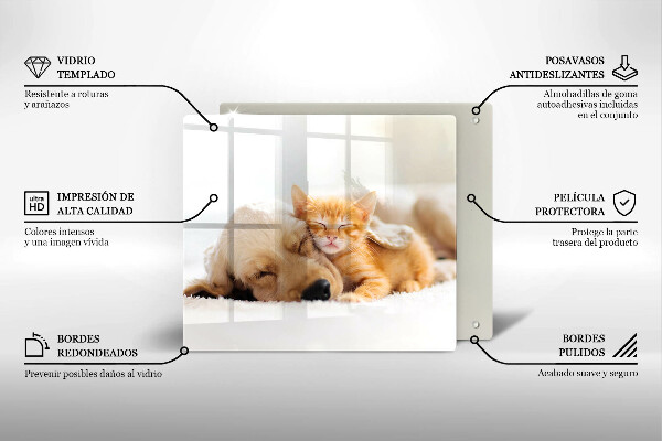 Deska kuchenna Zwierzęta pies i kot