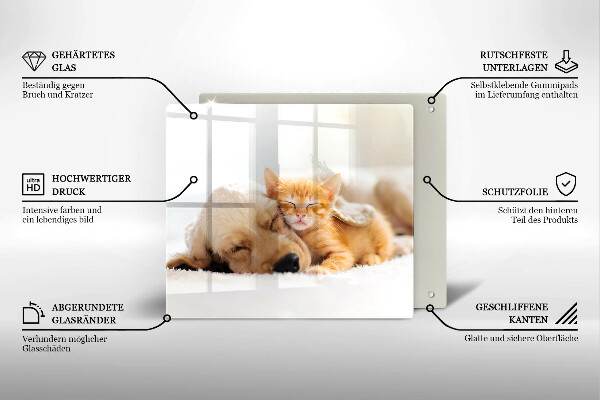 Deska kuchenna Zwierzęta pies i kot