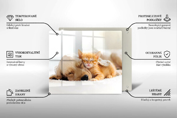 Deska kuchenna Zwierzęta pies i kot