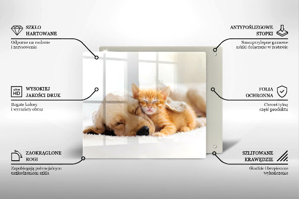 Deska kuchenna Zwierzęta pies i kot