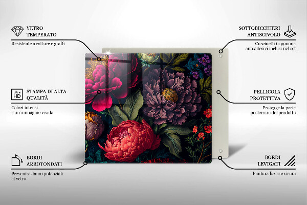 Deska kuchenna Piękne kwiaty
