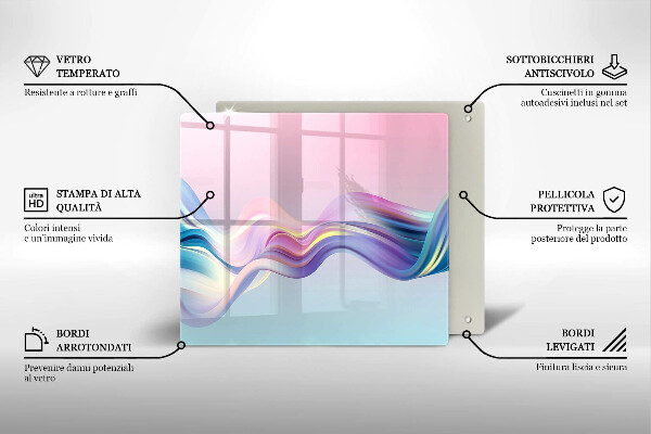 Deska do krojenia Pastelowa abstrakcja