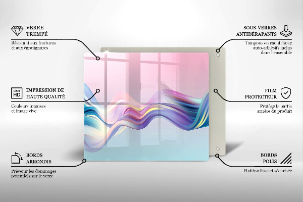 Deska do krojenia Pastelowa abstrakcja