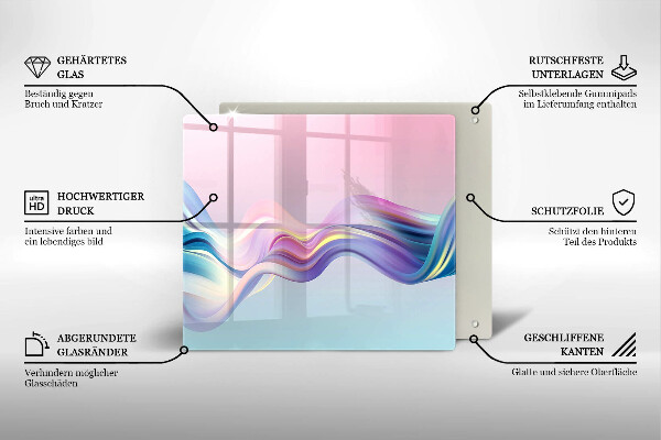 Deska do krojenia Pastelowa abstrakcja