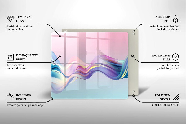 Deska do krojenia Pastelowa abstrakcja