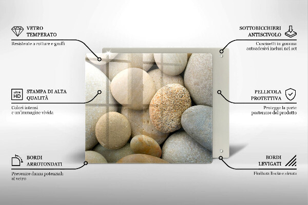 Deska kuchenna Wzór owalne kamienie