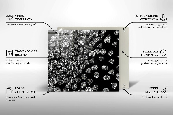 Deska kuchenna Brylanty diamenty