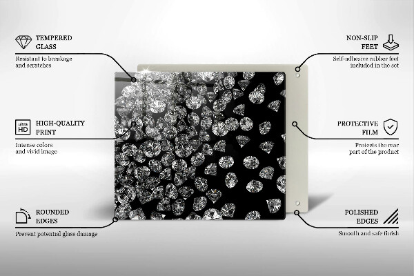 Deska kuchenna Brylanty diamenty