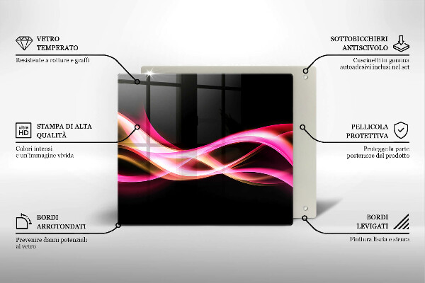 Deska kuchenna Abstrakcja neonowy dym