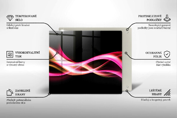 Deska kuchenna Abstrakcja neonowy dym