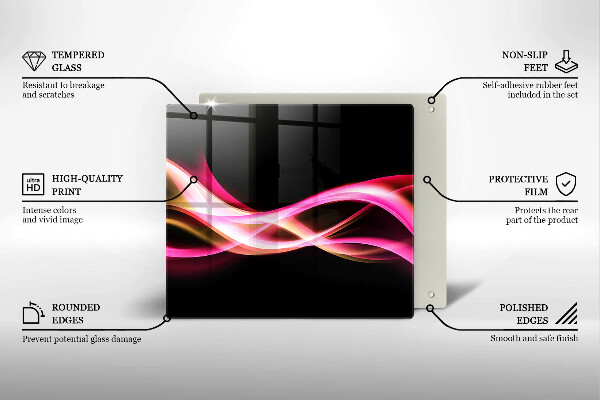 Deska kuchenna Abstrakcja neonowy dym