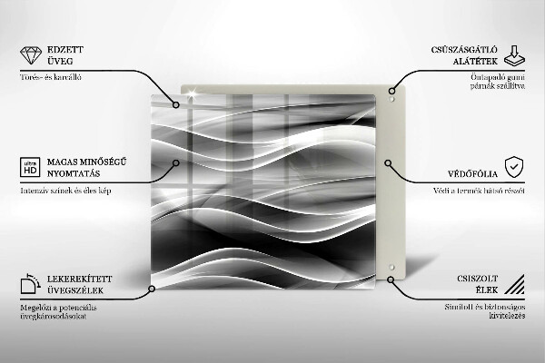 Deska kuchenna Abstrakcja linie dymu