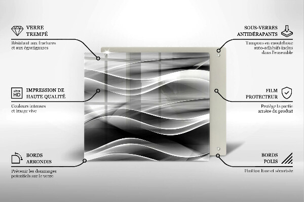 Deska kuchenna Abstrakcja linie dymu