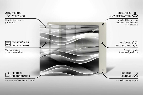Deska kuchenna Abstrakcja linie dymu