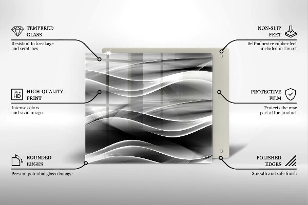 Deska kuchenna Abstrakcja linie dymu