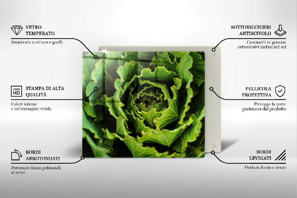 Deska kuchenna Jedzenie liście sałaty