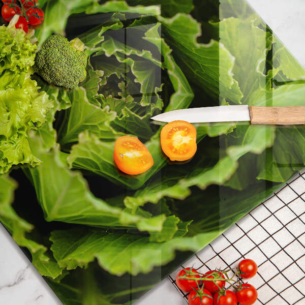 Deska kuchenna Jedzenie liście sałaty