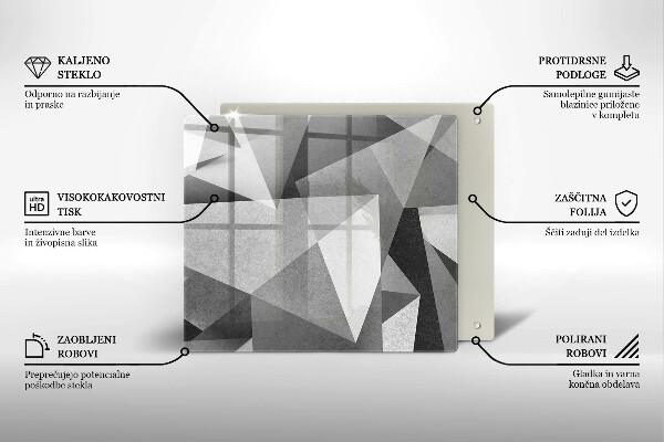 Deska kuchenna Betonowa ostra abstrakcja