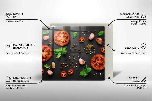 Deska kuchenna Pomidory i przyprawy