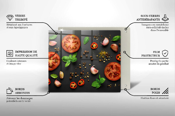 Deska kuchenna Pomidory i przyprawy