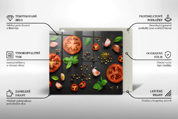 Deska kuchenna Pomidory i przyprawy