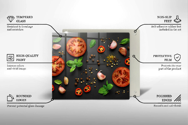 Deska kuchenna Pomidory i przyprawy