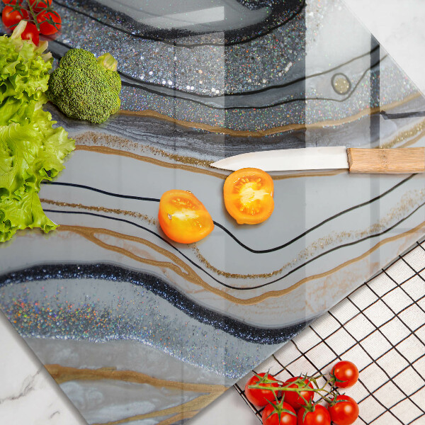 Deska kuchenna skała ze złotem