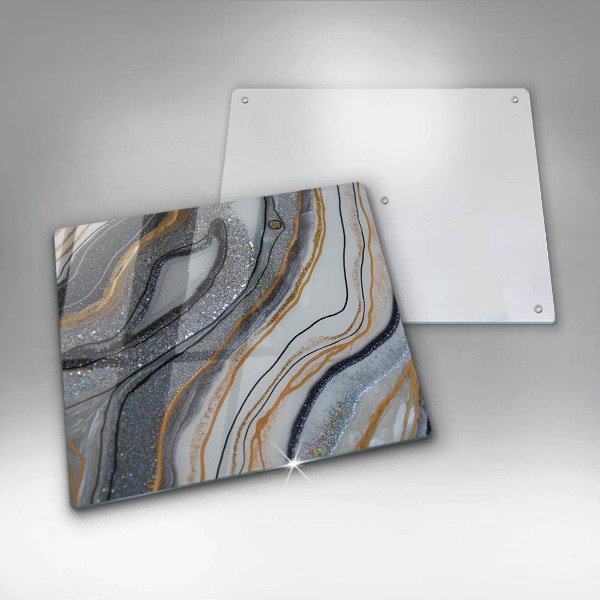 Deska kuchenna skała ze złotem