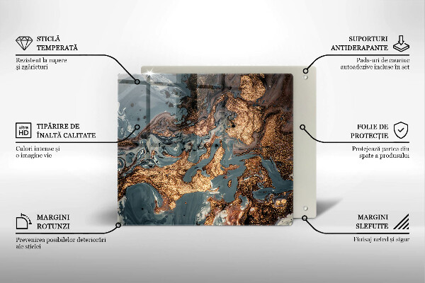 Deska kuchenna Złota struktura skały