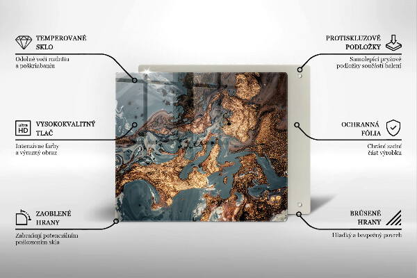 Deska kuchenna Złota struktura skały