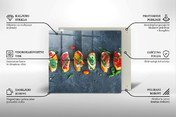 Deska kuchenna Kolorowe kanapki