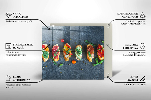 Deska kuchenna Kolorowe kanapki