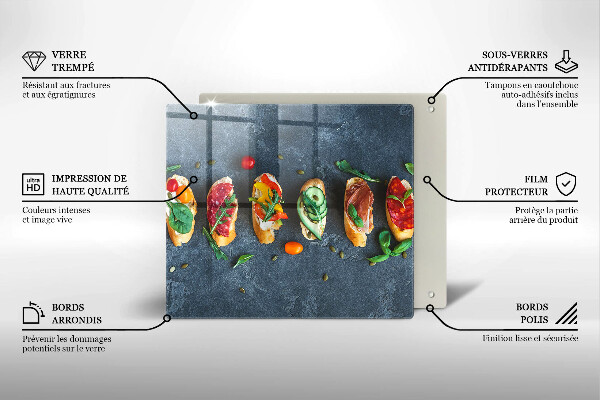 Deska kuchenna Kolorowe kanapki