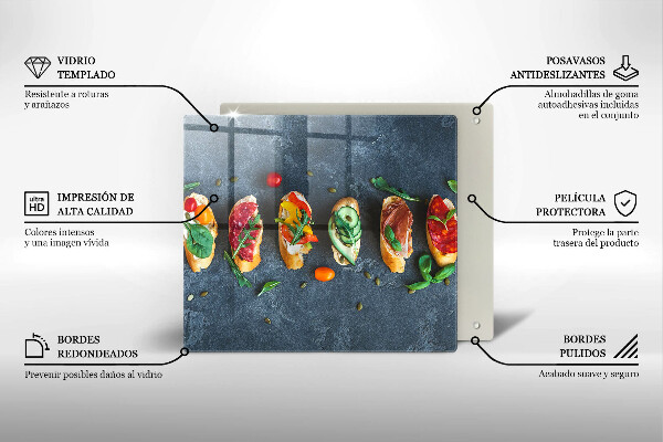 Deska kuchenna Kolorowe kanapki