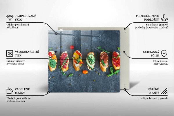 Deska kuchenna Kolorowe kanapki