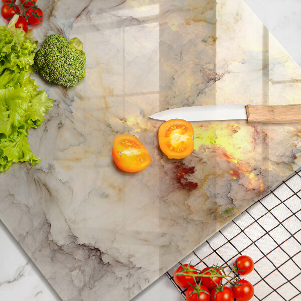 Deska kuchenna Tekstura marmur ze złotem