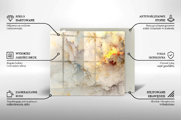 Deska kuchenna Tekstura marmur ze złotem