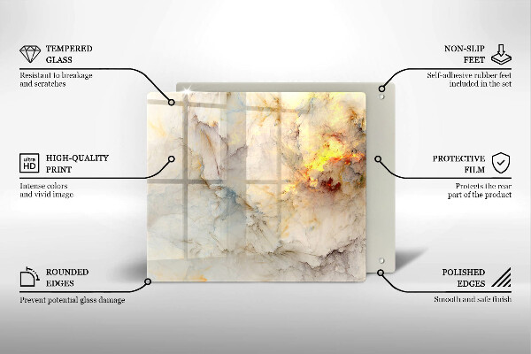 Deska kuchenna Tekstura marmur ze złotem