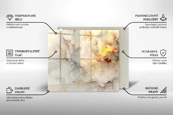 Deska kuchenna Tekstura marmur ze złotem
