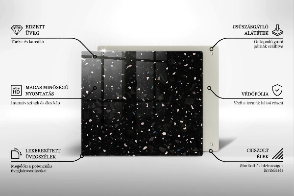 Deska kuchenna Ciemny kamień gres