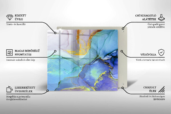 Deska kuchenna Pęknięty kamień złoto