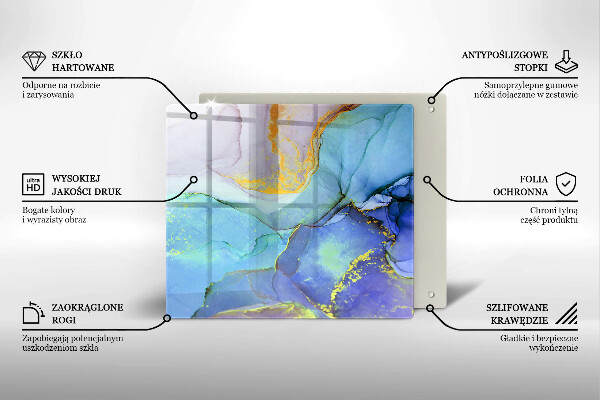 Deska kuchenna Pęknięty kamień złoto