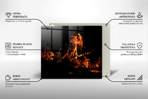 Deska do krojenia Ogień żywy płomień